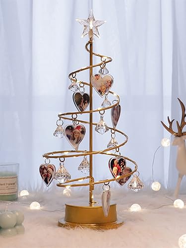 Miniatura 3 de Sombrero de Navidad personalizable, lámpara de metal para árbol de Navidad, luces de árbol de Navidad, nombre personalizado, árbol de muñeco de