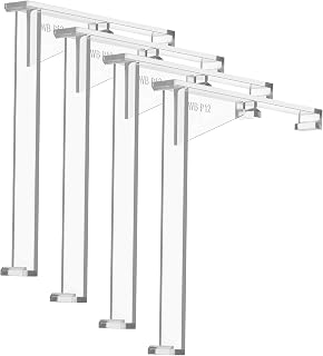 4Pcs 3.5 Inch Vertical Blind Valance Clip Clear Vertical Blind Hidden Retainer Holder Vertical Blind Hidden Installation Bracket Clear Plastic Valance Clip for Blinds Parts Accessory Components