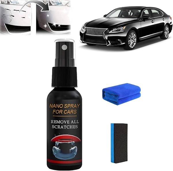 Nurafix Auto Spray Kratzer Entfernen, Nurafix Nano Spray Auto Kratzer Entferner, Auto-Beschichtungs- Sprays für Glanz und Schutz, Quick Effect Coating Agent Sprays, Autopolitur für Auto (30ML-1PC) - 1