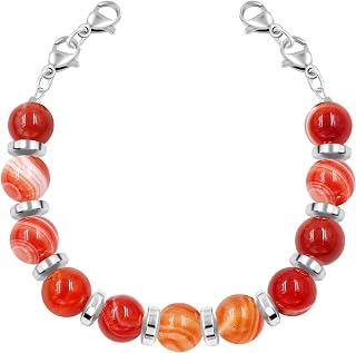 Fashionable 8mm Cat Eye Stone Jewellery for Women, Double Lobster Claws, Adjustable Bracelets, Trendy Change Jewelry - Replacement Medical Bracelet for Women (ID Tag Not Included)
