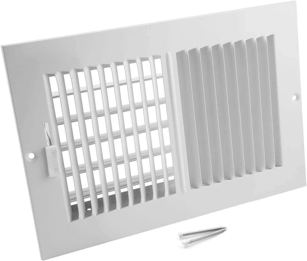 Accord ABSWWH2106 Sidewall/Ceiling Register with 2-Way Design, 10-Inch x 6-Inch(Duct Opening Measurements), White - Pumps Shoes - 