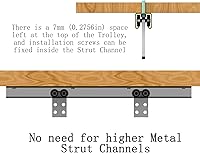 Vista 3 de 2 carritos con ruedas rodillos. Conjunto de carrito con rodamientos. La parte superior del carrito tiene espacio para tornillos de ajuste