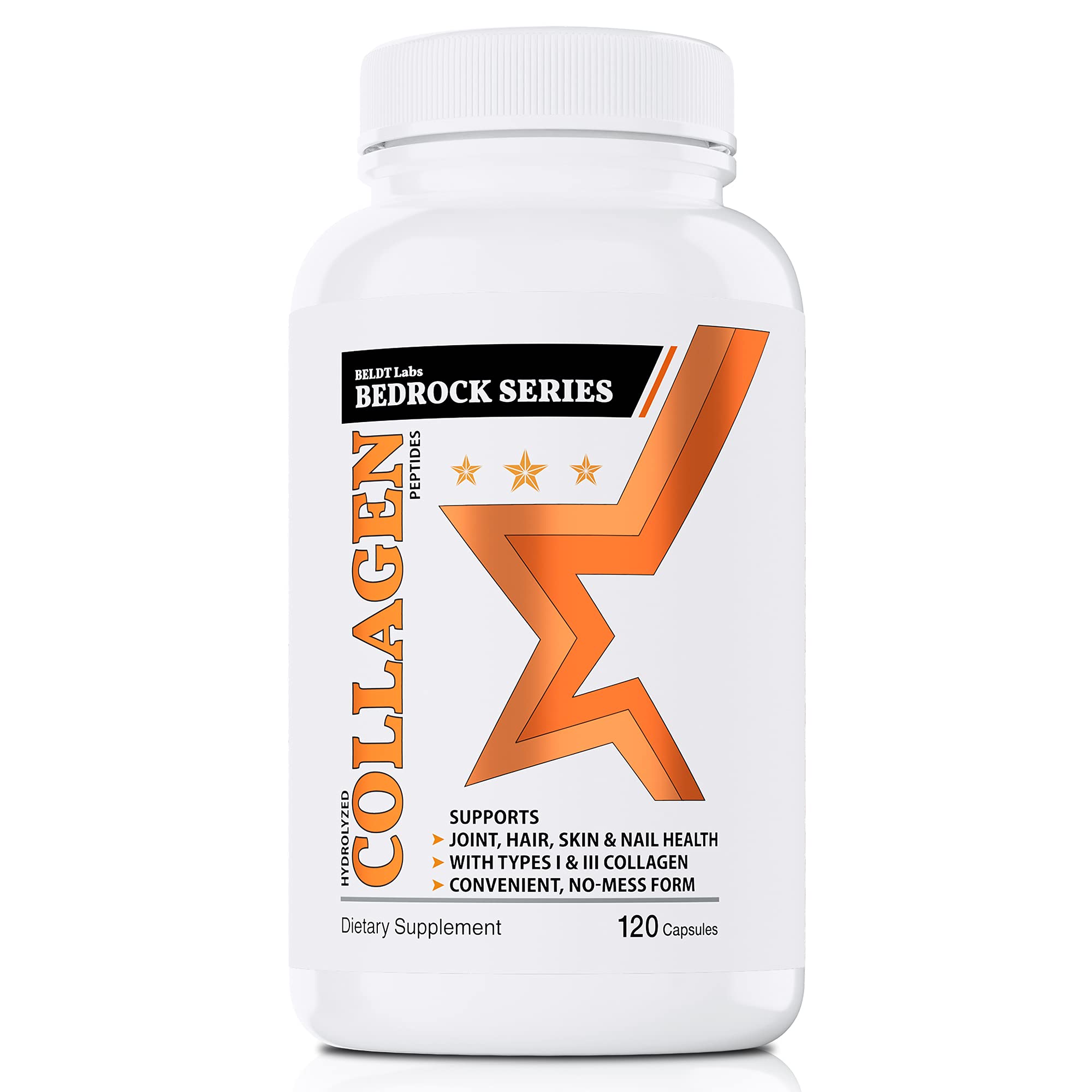 Collagen Peptides Complex 3000mg Hydrolyzed Collagen Peptides - Promote Healthy Joints, Hair, Skin and Nails - 120 Capsules