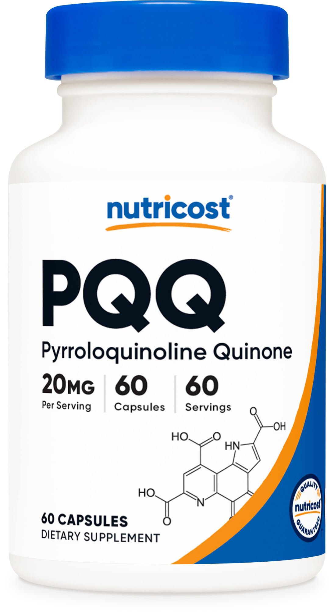 Nutricost PQQ (Pyrroloquinoline Quinone) 20mg, 60 Capsules - Vegetarian Capsules, Non-GMO, Gluten Free
