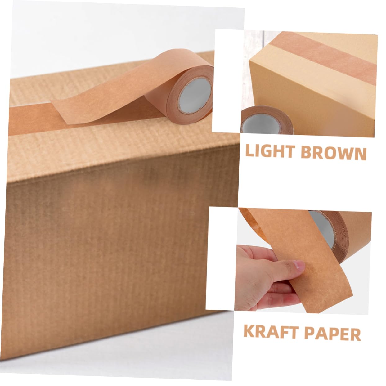 DOITOOL 3 Set Nastro Adesivo Kraft Adesivo Resistente Per Spedizioni Per Cartoni E Scatole 3 * 3