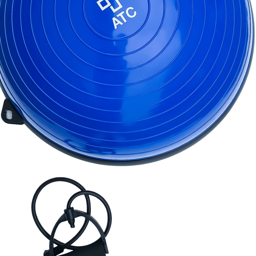 ATC Handels GmbH Balance Board Ball con fasce di resistenza e pompa, per fitness, yoga, ginnastica, fisioterapia o riabilitazione