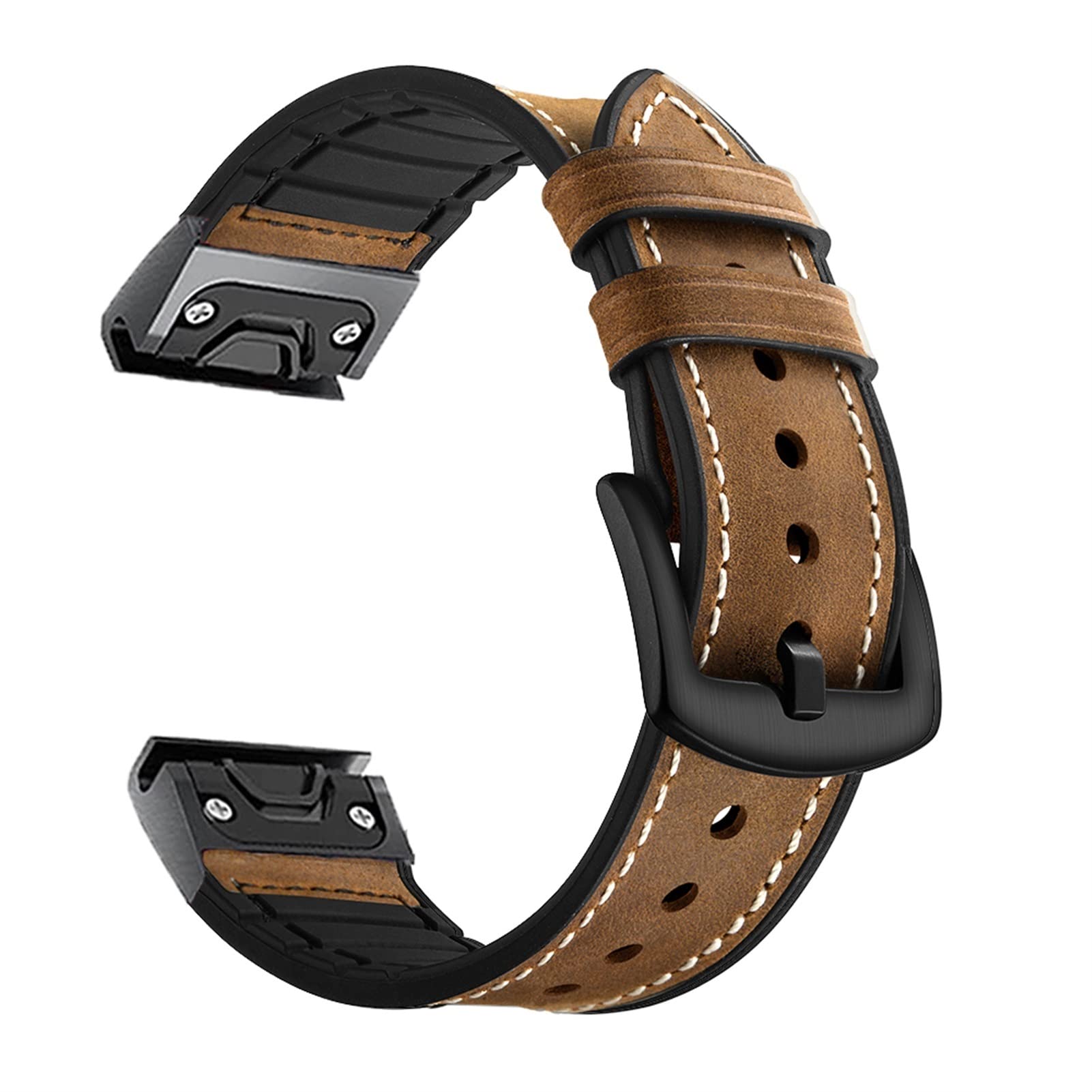 Bracelet montre Garmin Fenix 6 5 Forerunner 935 cuir 22mm Dark Brown