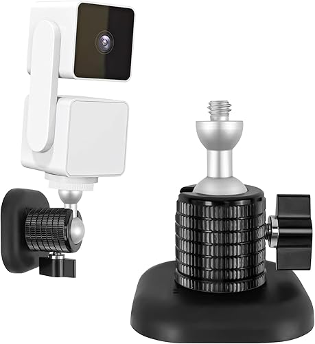 Potente soporte magnético seguro para cámara con rosca de 14 de pulgada para WYZE Cam 3, Blink XT23, base de soporte de cámara de ajuste de 360 que