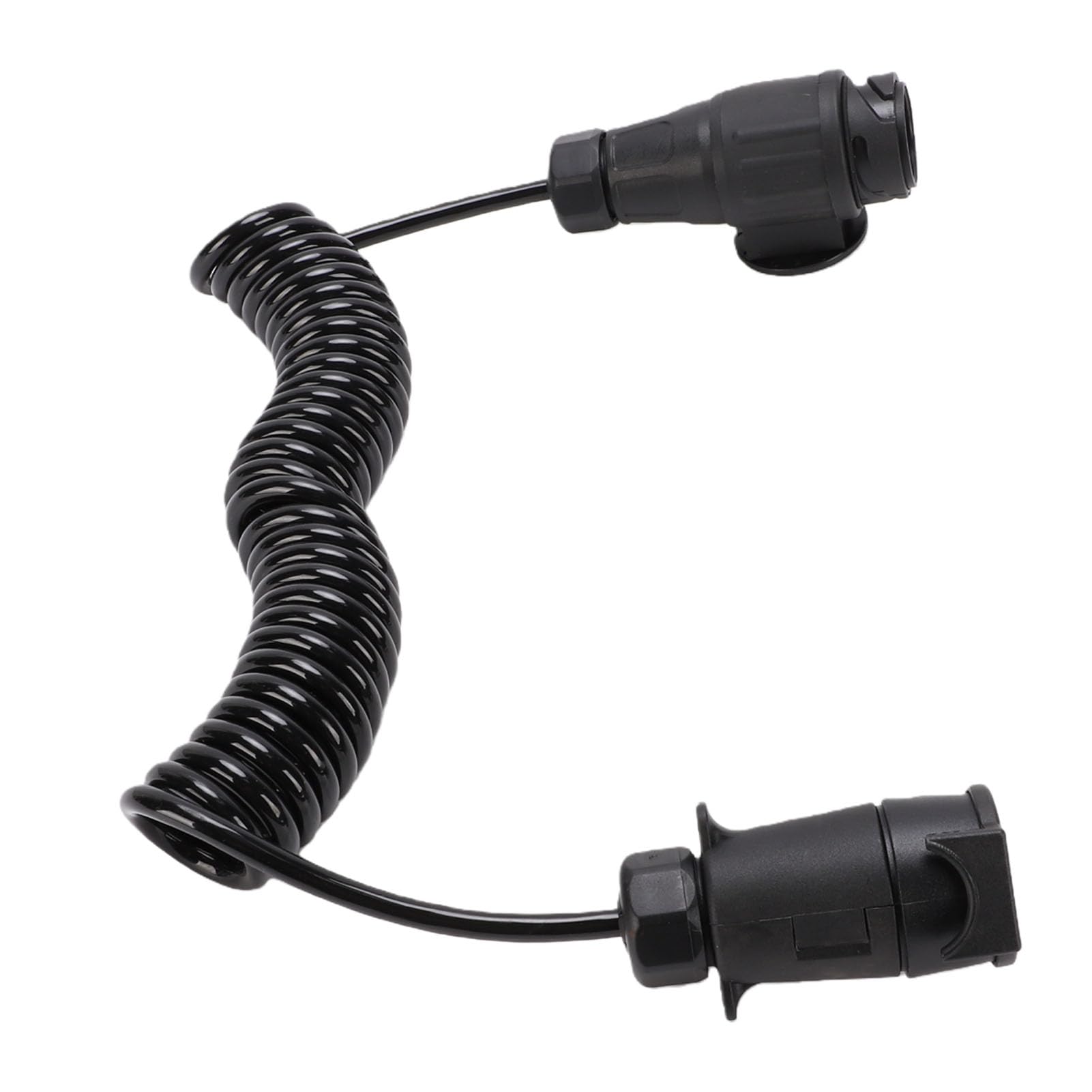 13-poliger Stecker auf 7-polige Steckdose, Anhänger-Verkabelungsadapter, 9,84 Fuß Langes Spiralverlängerungskabel, Robuster Universalstecker mit Plug & Play, Ideal für Wohnmobile, Anhänger und
