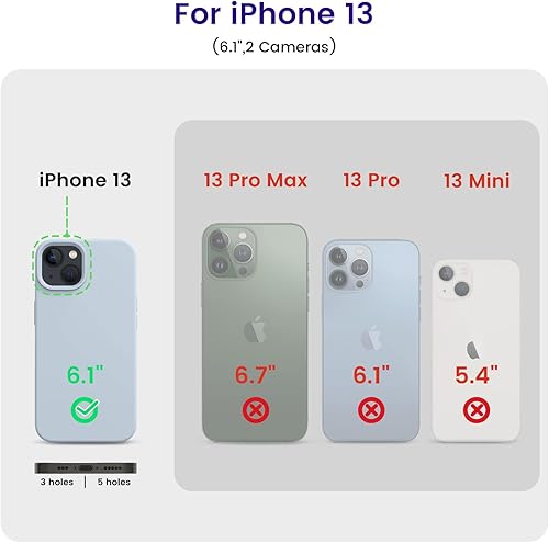 Miniatura 6 de OTOFLY - Diseñada para iPhone 13, funda delgada de silicona a prueba de golpes para iPhone 13 de 6.1 pulgadas, azul nattier