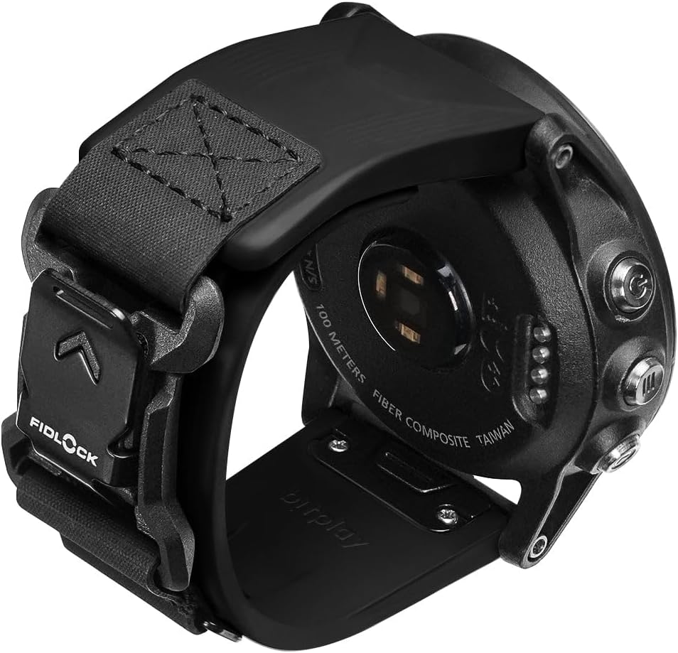 bitplay Waterproof FKM Rubber Fidlock Fast Release Watch Band for Garmin QUICKFIT 22mm, 26mm, Forerunner/Instinct/Quatix/fenix/Enduro/tactix/Descent/epix pro/Foretrex