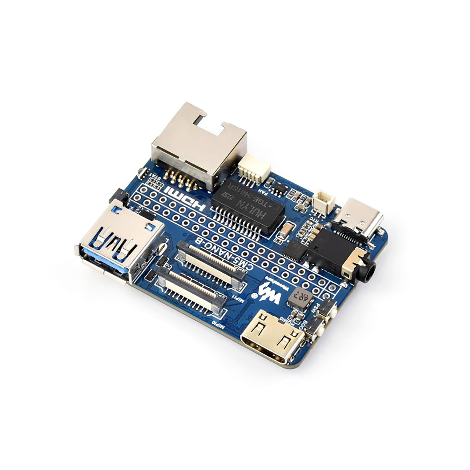 Nano Base Board (B) for Raspberry Pi CM5 | Compact Compute Module 5 Base Board | Same Size as CM5 | Multi-Interface Design | Ideal for Evaluation & Integration
