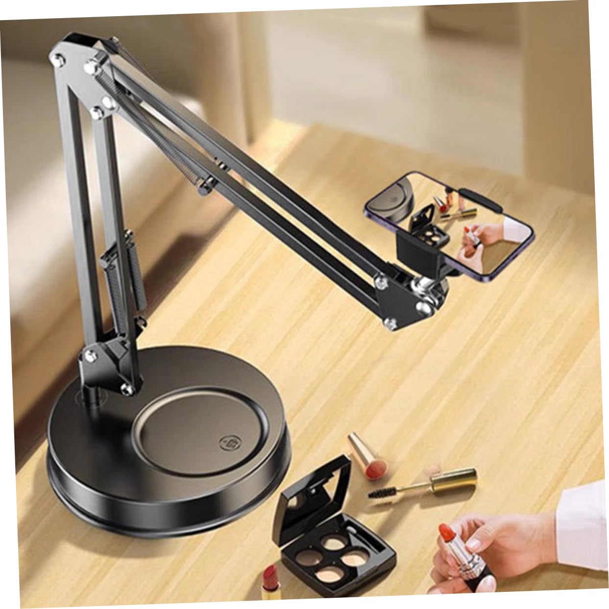EXCEART Soporte para Teléfono Móvil Extensible Soporte para Teléfono Portátil de Escritorio Pesada para Fotos y Grabación de Videos