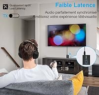 1Mii Bluetooth 5.2 Vezeték nélküli Adó-Vevő TV-hez aptX Low Latency HD Hanggal 2