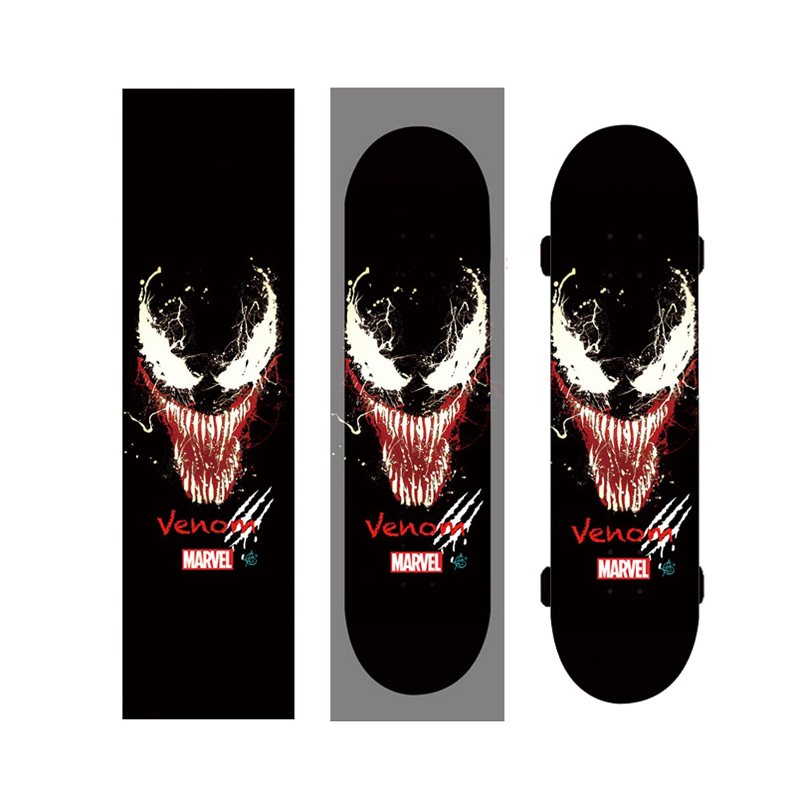 2 Sheets Starry Sky Pattern Yellow Flower Floral Print Skateboard Grip Tape 9"x33" Anti Slip Sandpaper Longboard Scooter Griptape Sheet Sticker