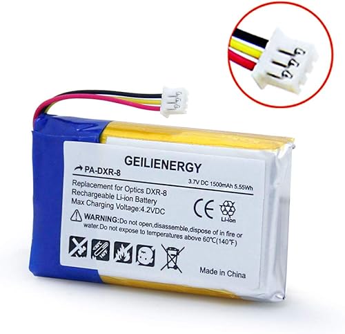 Miniatura 2 de GEILIENERGY Batería recargable de iones de litio de 3.7 V SP 803048 compatible con monitores de bebé de video DXR-8 de óptica infantil (paquete de 2)
