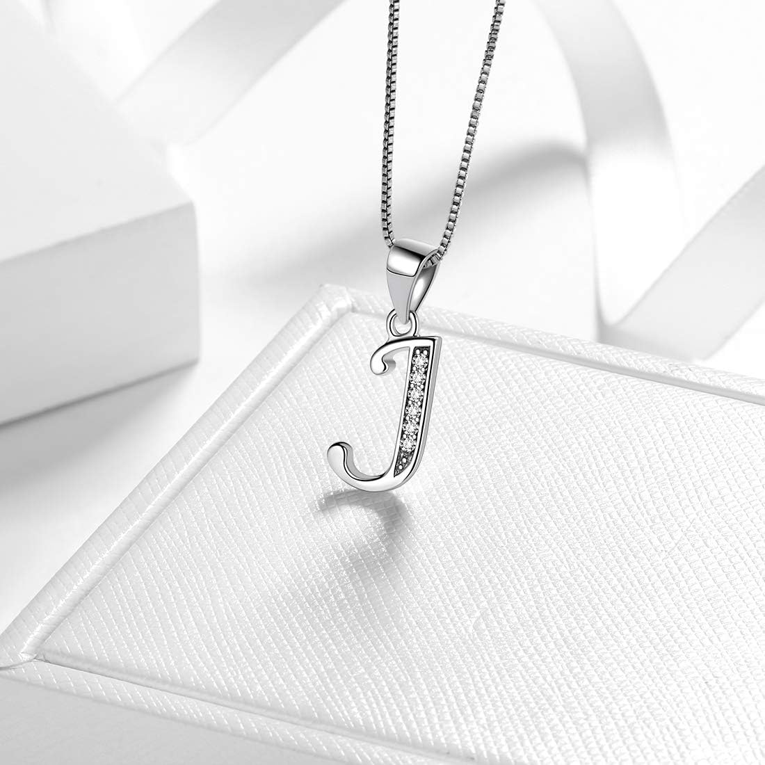 Aurora Tears Letter Necklace Initial 925 Sterling Silver Alphabet Pendant Crystal Name Gift Women Cubic Zirconia Jewelry - Image 4
