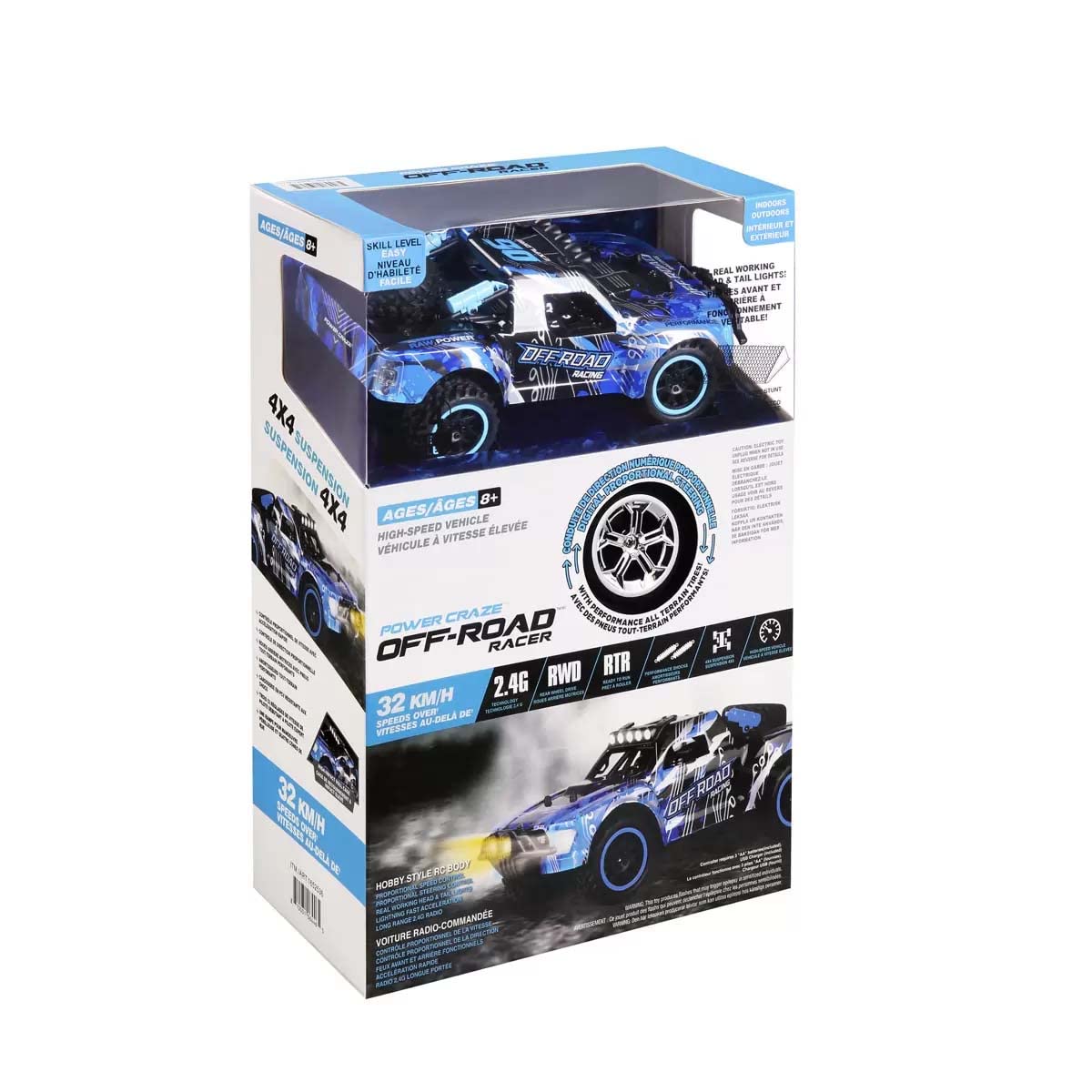 Power Craze 1:24 Scale Off Road Safari Racer Blue (8+ Years)