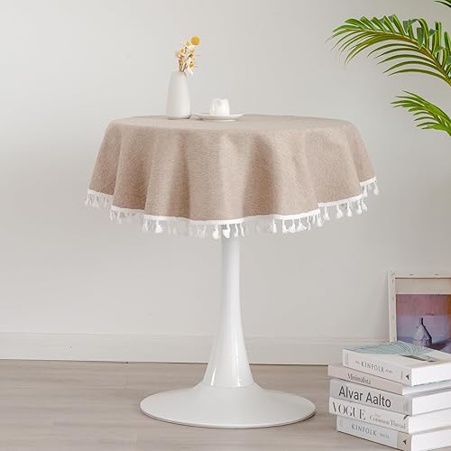 Miniatura 8 de Mantel auxiliar cuadrado pequeño color gris liso, lavable, pesado, resistente a las arrugas, suave mantel de mesa de casa de campo para decoración