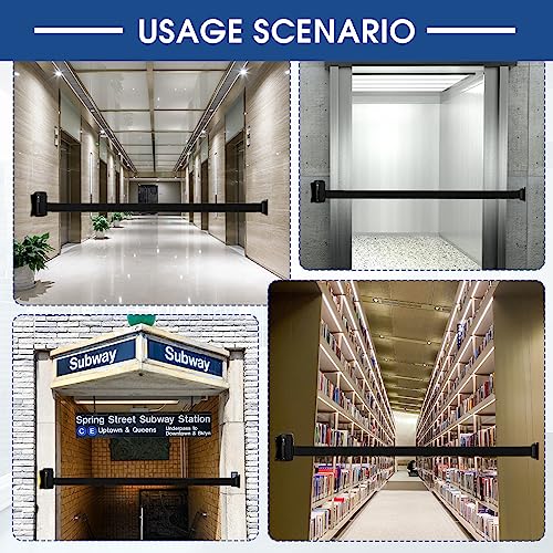 Thyle 2 peças de cinto retrátil montado na parede com cinto de cuidado de 3 metros preto Barreiras d