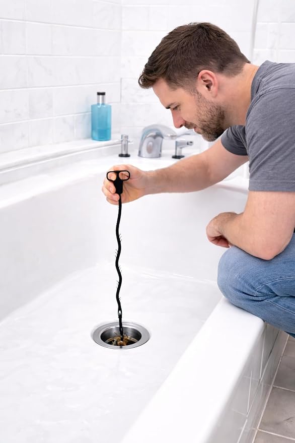 Herramienta manual para destapar caños flexible de 20 pulgadas miniatura 4