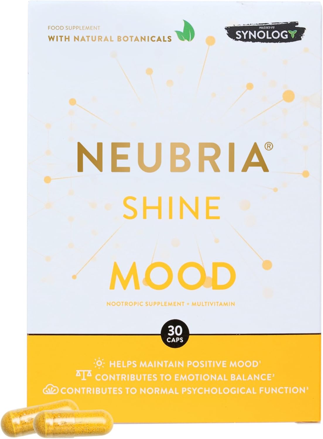 NEUBRIA Shine Mood Complex – Multivitamin for Adults with Ashwagandha, Rhodiola, Turmeric, B Complex Magnesium & Zinc – Potent Formula for Daily Wellness – 30 Capsules