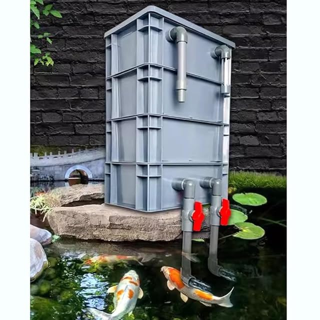 Foto 2 de 7 de GZHERVICES Filtro De Acuario, Filtro De Caja De Gran Volumen con Cascada Y Flujo De Agua Ajustable