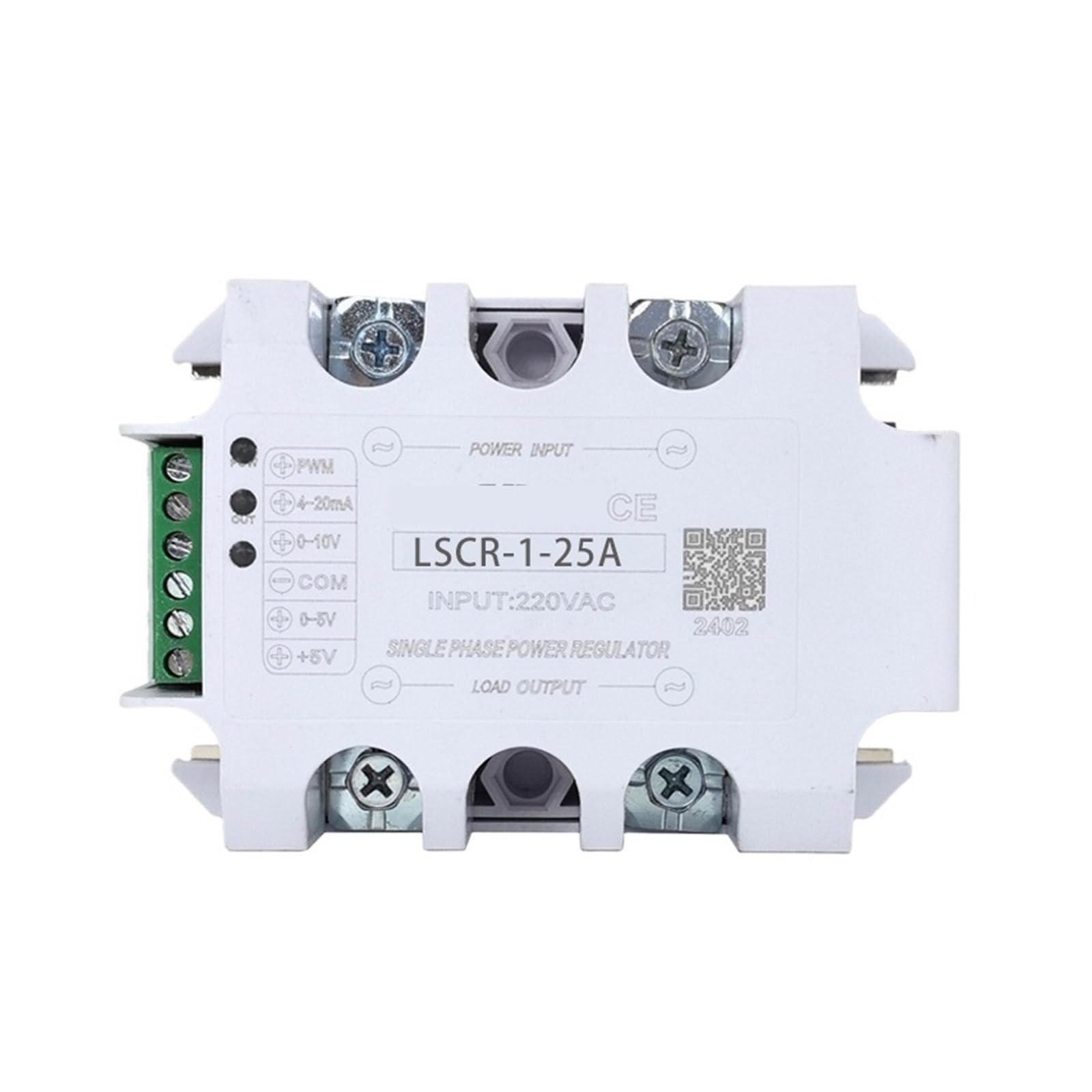 CJKXPZMH Single Phase 25A 220V AC Voltage Regulator Module 4-20mA,0-10V Potentiometer Control