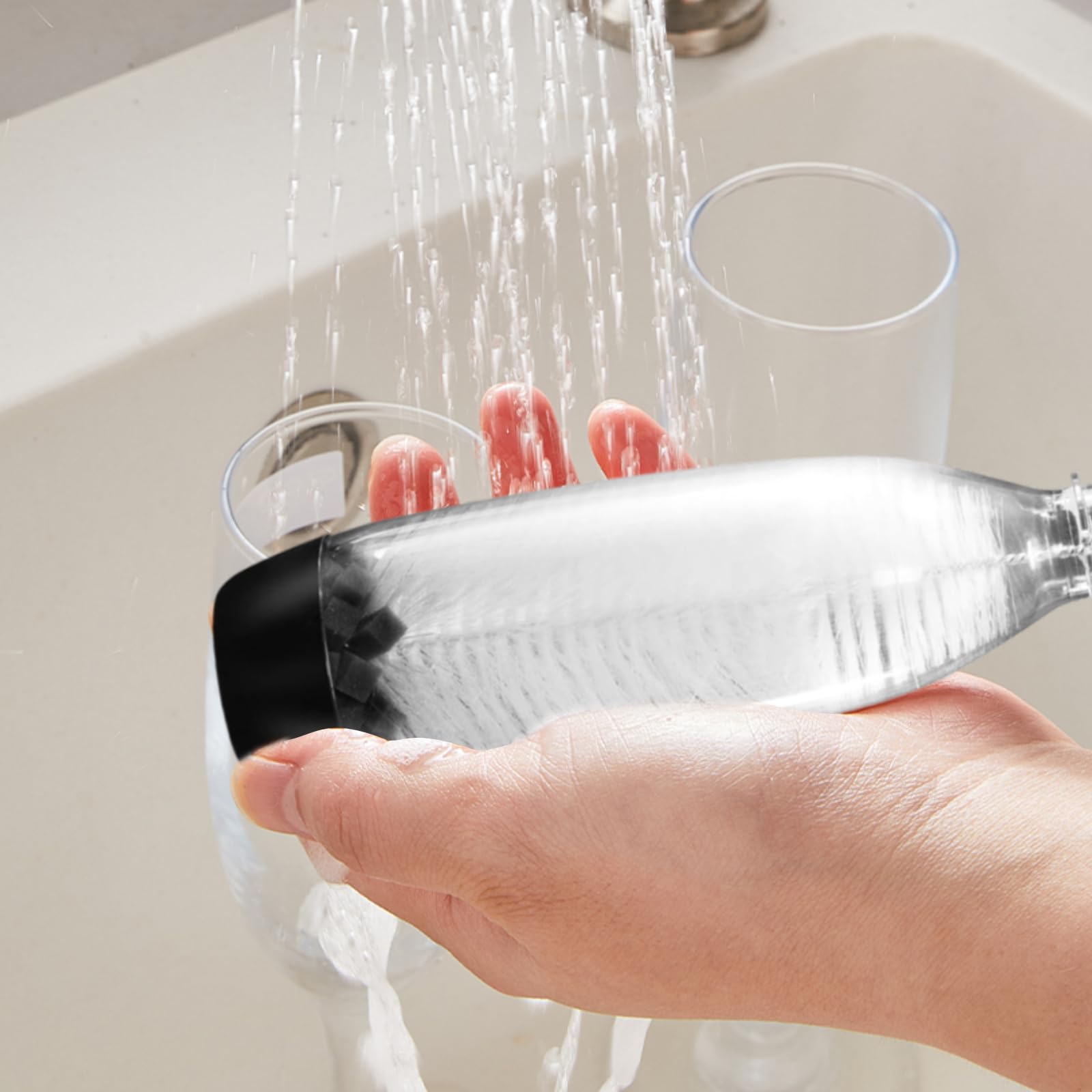 SZZETK Pinceau De Bouteille De 33 Cm, Goupillon Bouteille, Brosse Dense Pour Biberon, Gourde En Verre Et Bouteilles Étroites, Bouteilles De Soda, Biberons, Compatible Avec Les Bouteilles SodaStream