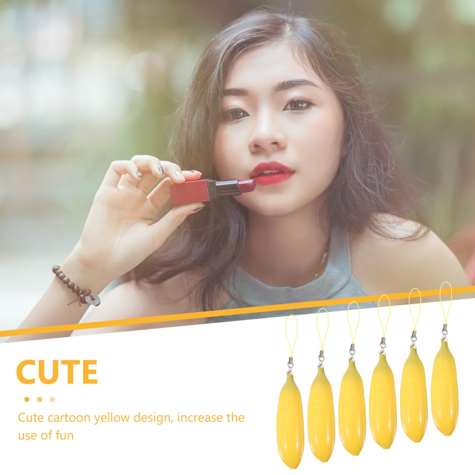 VICASKY 4 Sätze Leere Lippenbalsam Flaschen Bananenförmige Lipgloss Röhrchen Nachfüllbare Behälter Für Diy Lippenpflege Tragbar Für Unterwegs Für Kosmetik Und Lippenpflege 6 Stück * 4
