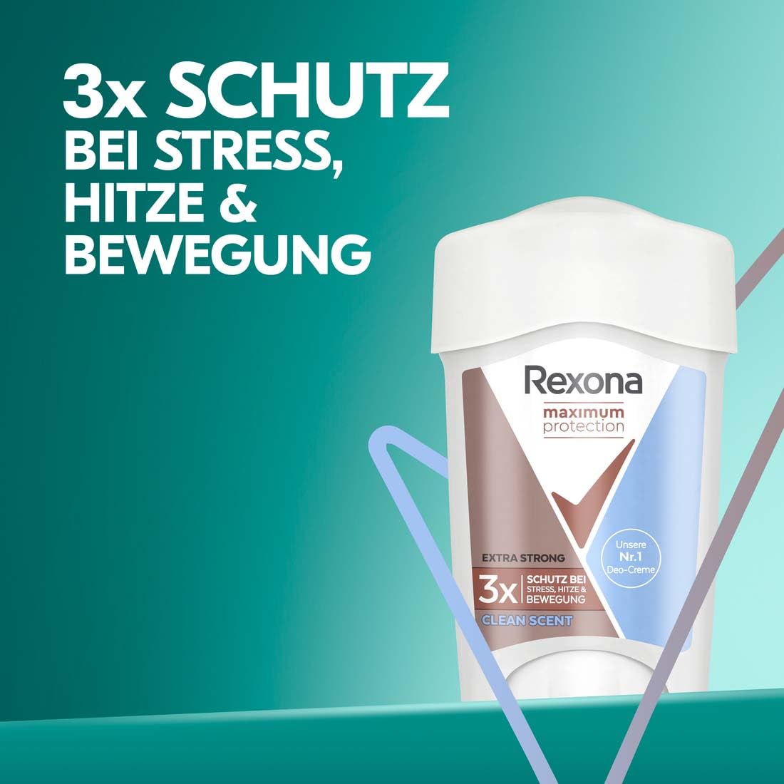 Rexona Maximum Protection antyperspirant w kremie Clean Scent z 48-godzinną ochroną przed silnym poceniem się i zapachem ciała, 45 ml, 7 sztuk