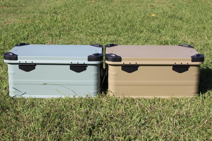 アースカラー アルミコンテナボックス 49L ガレージ収納