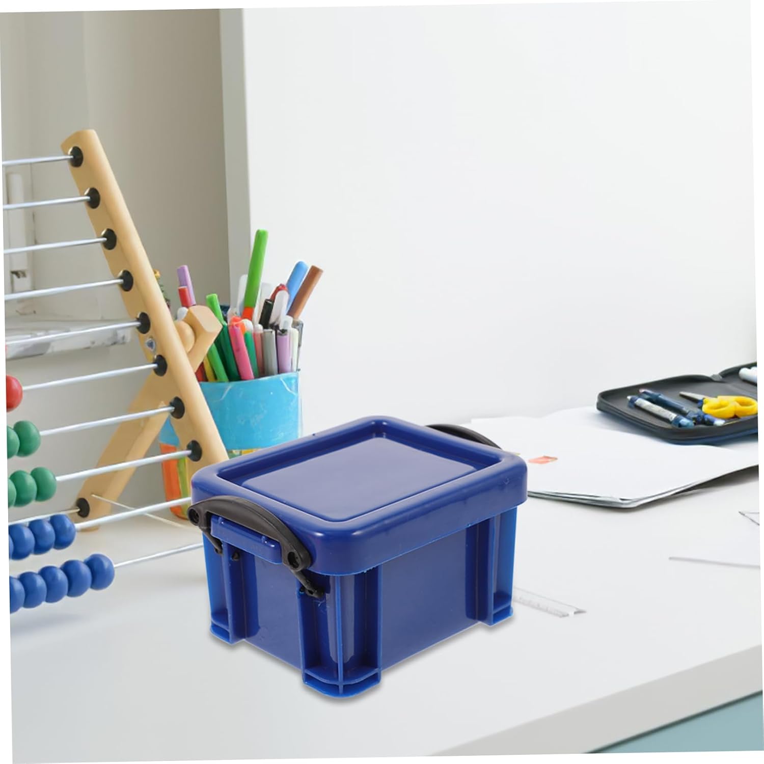 Plastic Small Containers Mini Lock Storage Boxes 9pcs for Drawers