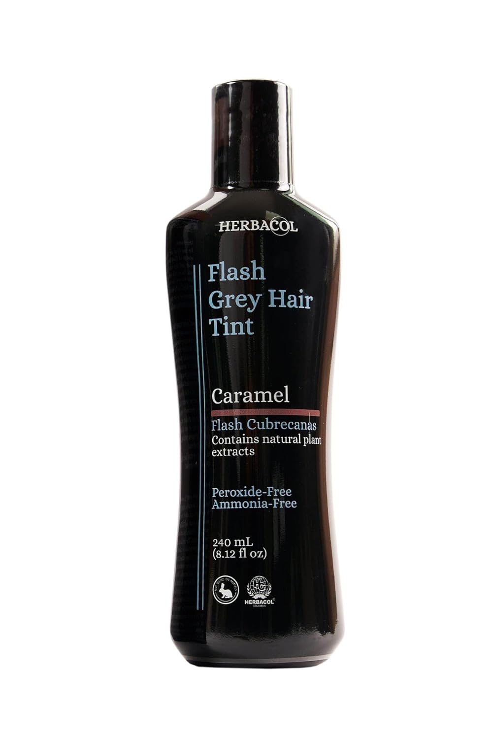 Herbacol Natural Gray Hair Cover, Chocolate (Brown), Ammonia and Peroxide Free 8.1oz| Herbacol Flash Cubrecanas, Chocolate, Natural Sin Amoniaco ni Peroxidos 240ml