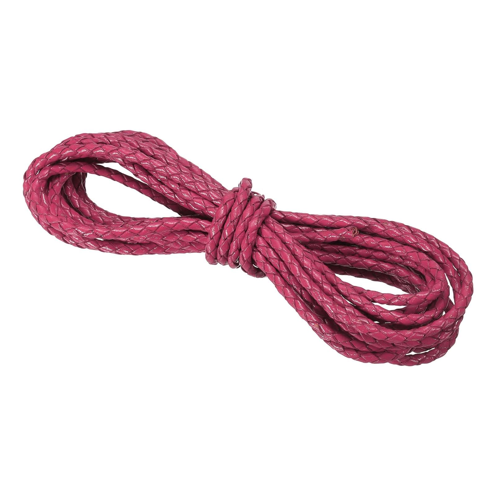 PATIKIL Round Braided Leather Cord