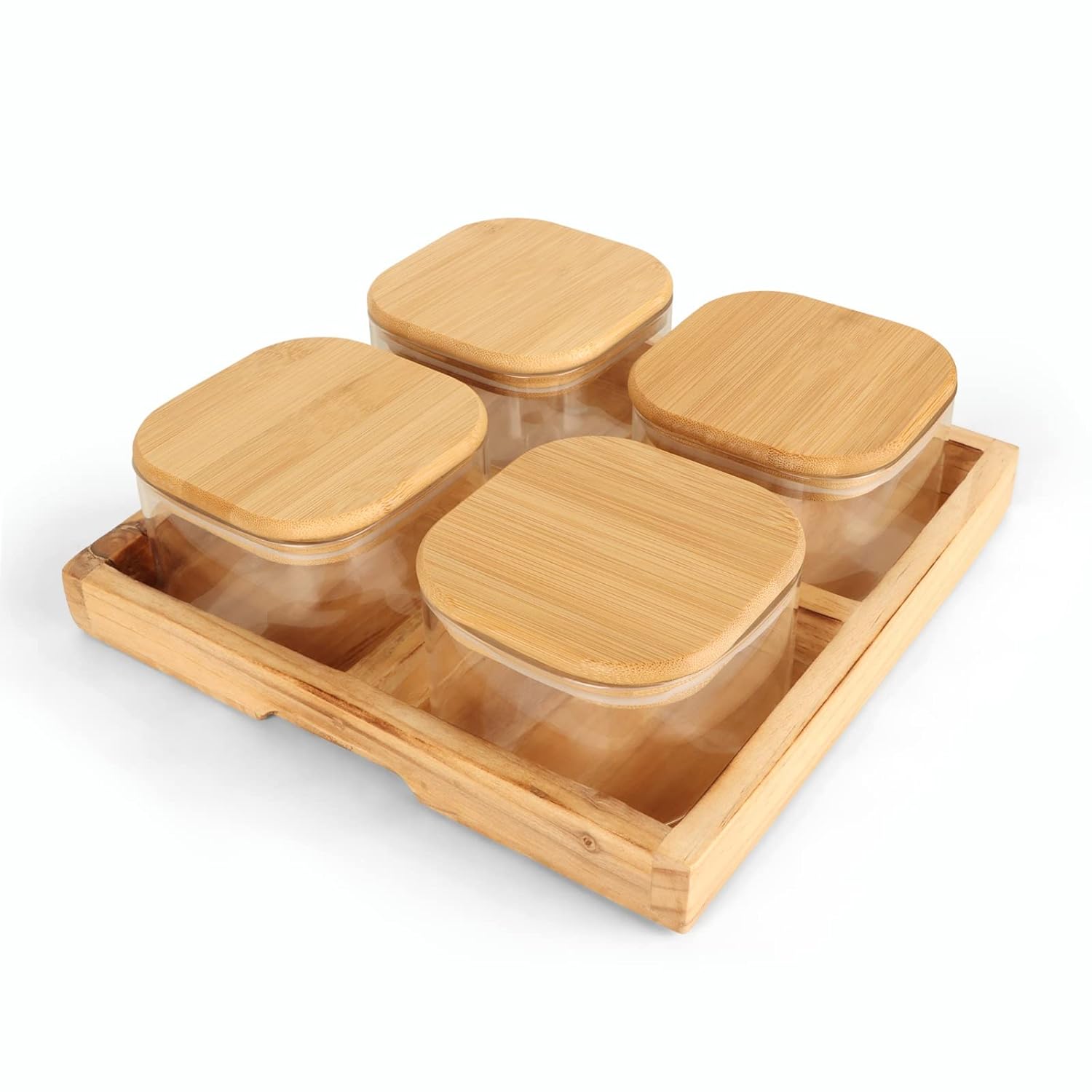 Buy Winning Star 4 PCS Square Clear High Borosilicate glass Airtight