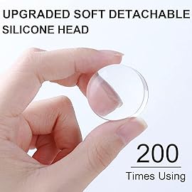 BlueZOO French Tip Nail Stamp 6Pcs Nail Stamper Replaceable Silicone Jelly Heads Kit, French Manicure Nail Stamping Polish Transfer Templates Tool Home Salon Nail Art DIY Design, Easy to Use