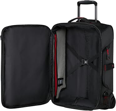 Samsonite Paradiver Light – Travel Bag with Wheels and Backpack Function (55 cm), Small, Hand Luggage, Water Repellent, Lightweight, 51L, Black (Black)