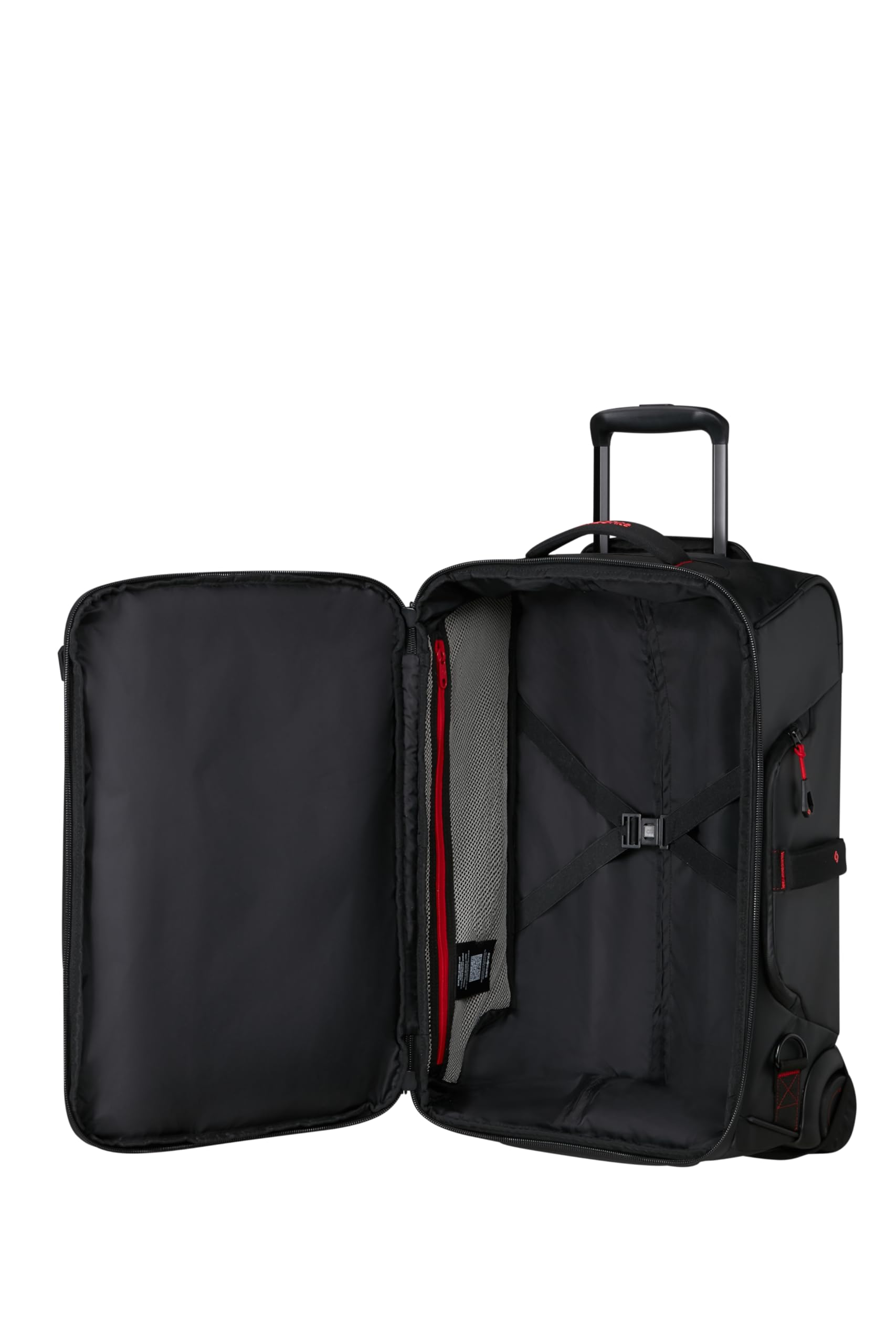 Samsonite Paradiver Light - Bolsa de Viaje con Ruedas y Función Mochila (55 cm), Small, Equipaje de Mano, Repelente al Agua, Ligero, 51L, Negro (Black)