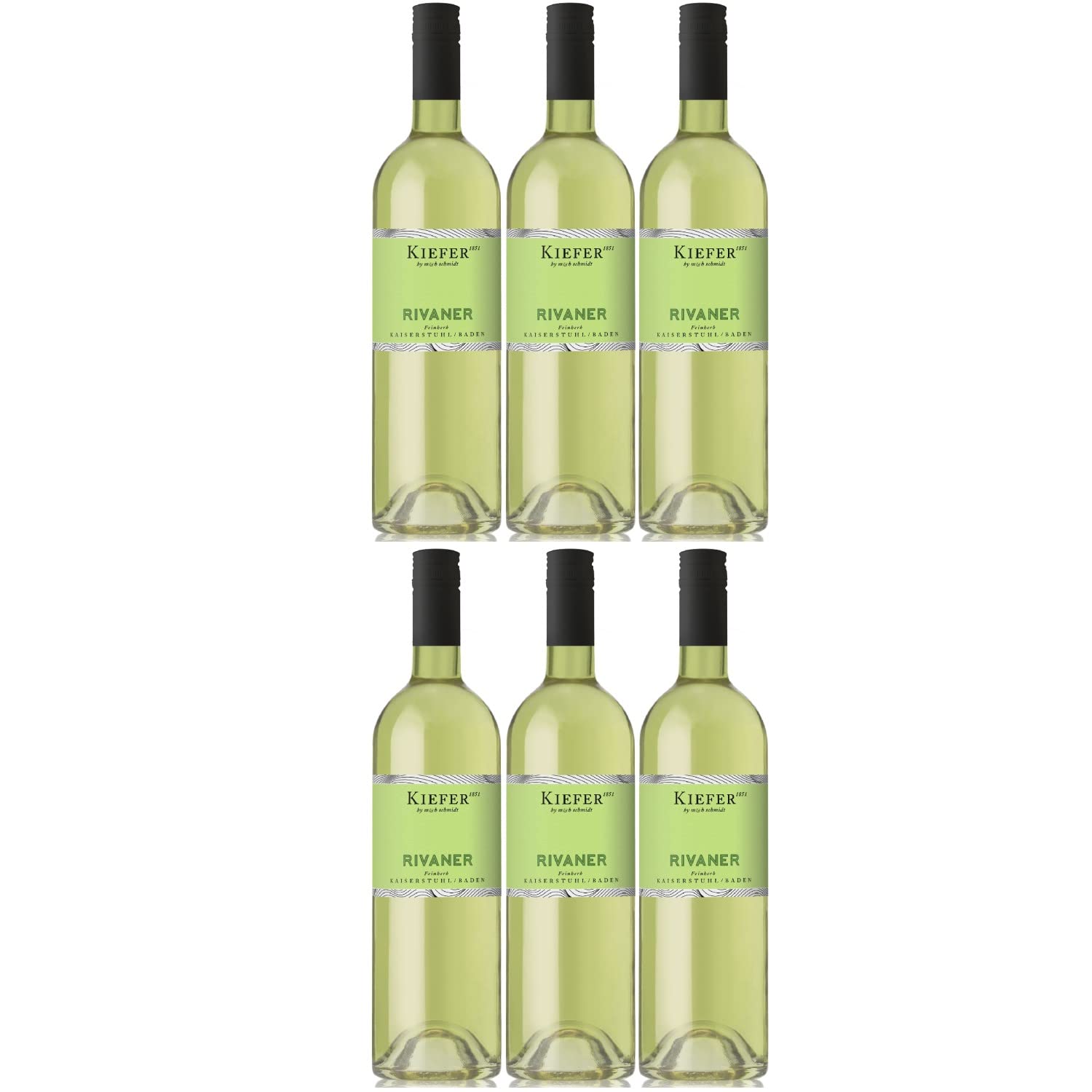 Weingut Kiefer Freche Kaiserstühler Rivaner Weißwein Wein Feinherb Deutschland I Visando Paket (6 x 0,75l)