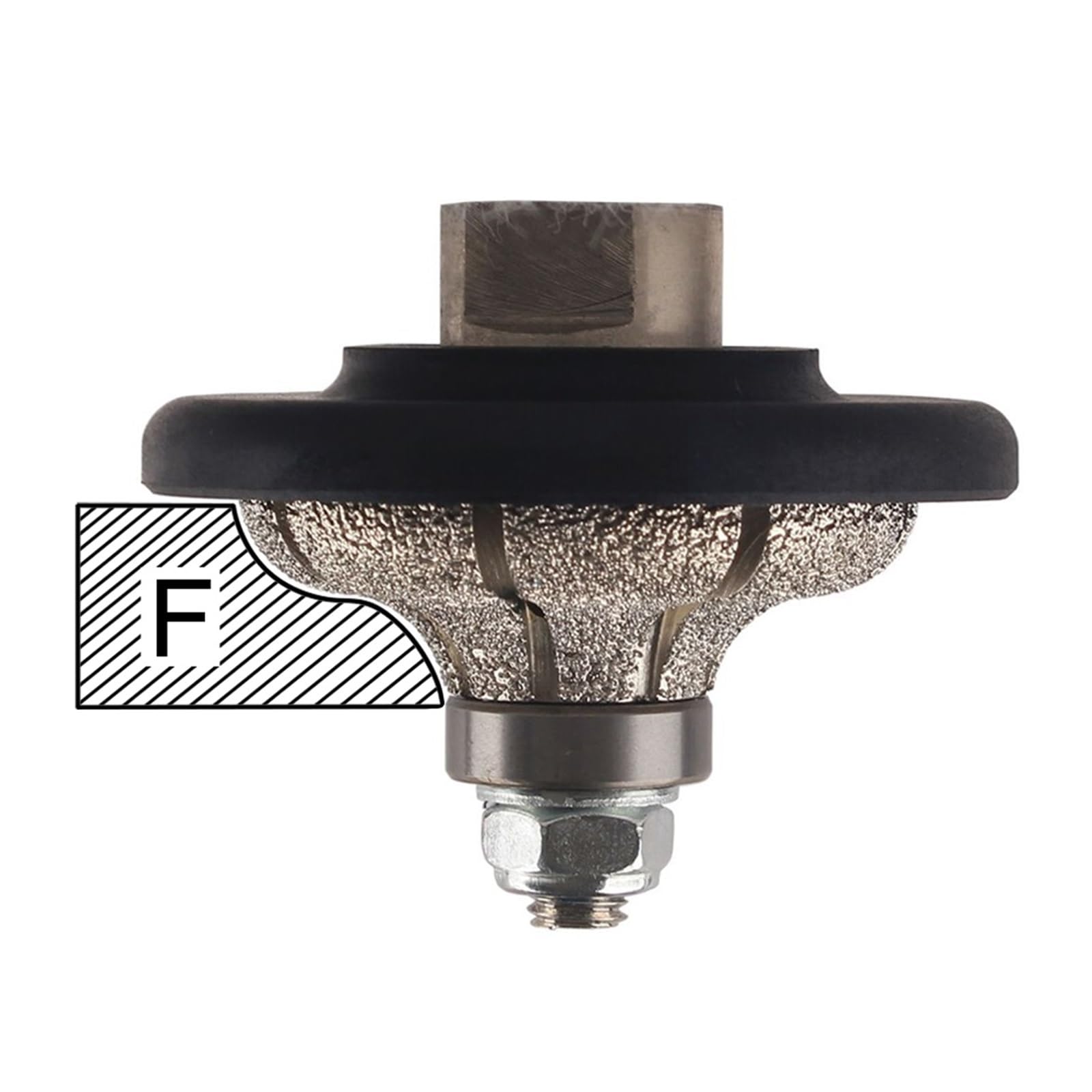 Meule à Profiler Manuelle en Forme d'Ogive 20/30 mm M14 pour Pierre Granit Marbre