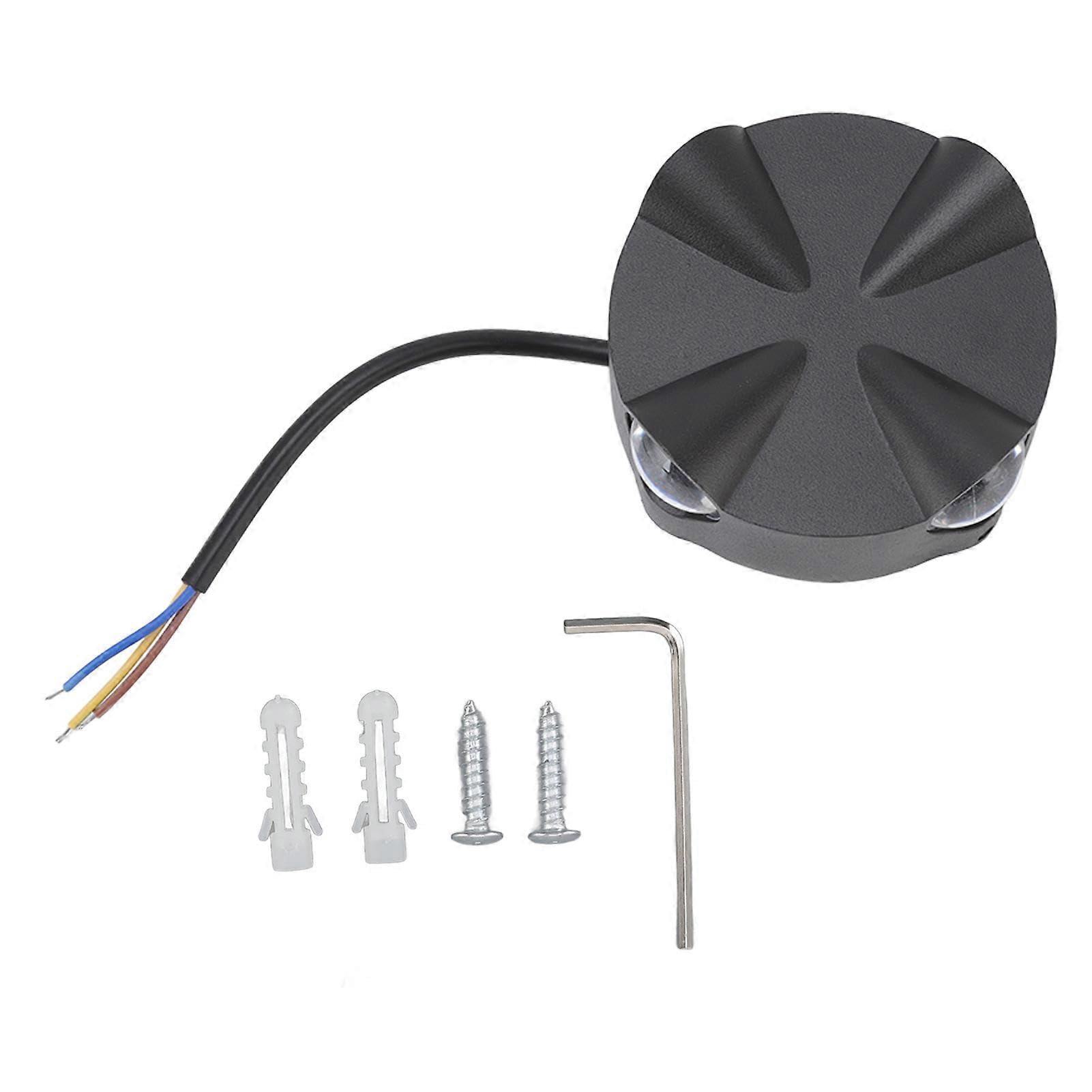 Joyhappst Image Color Led Circular Wall Lamp Aluminum Black Industrial Style Outdoor Indoor Wall Light For Courtyard Cabinet 4W