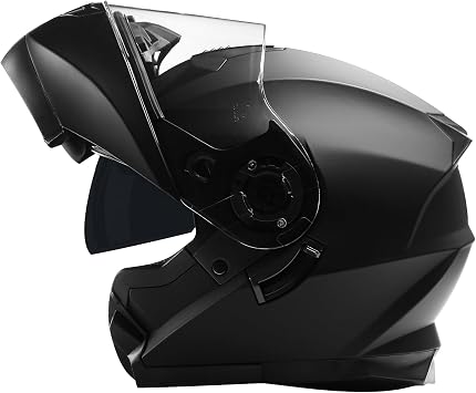 GJH Motorcycle Helmets for Men & Women Modular Motorcycle Helmet Flip Up Anti-Fog Lens Double for Helmets for Adults DOT ApprovedM/L/XL