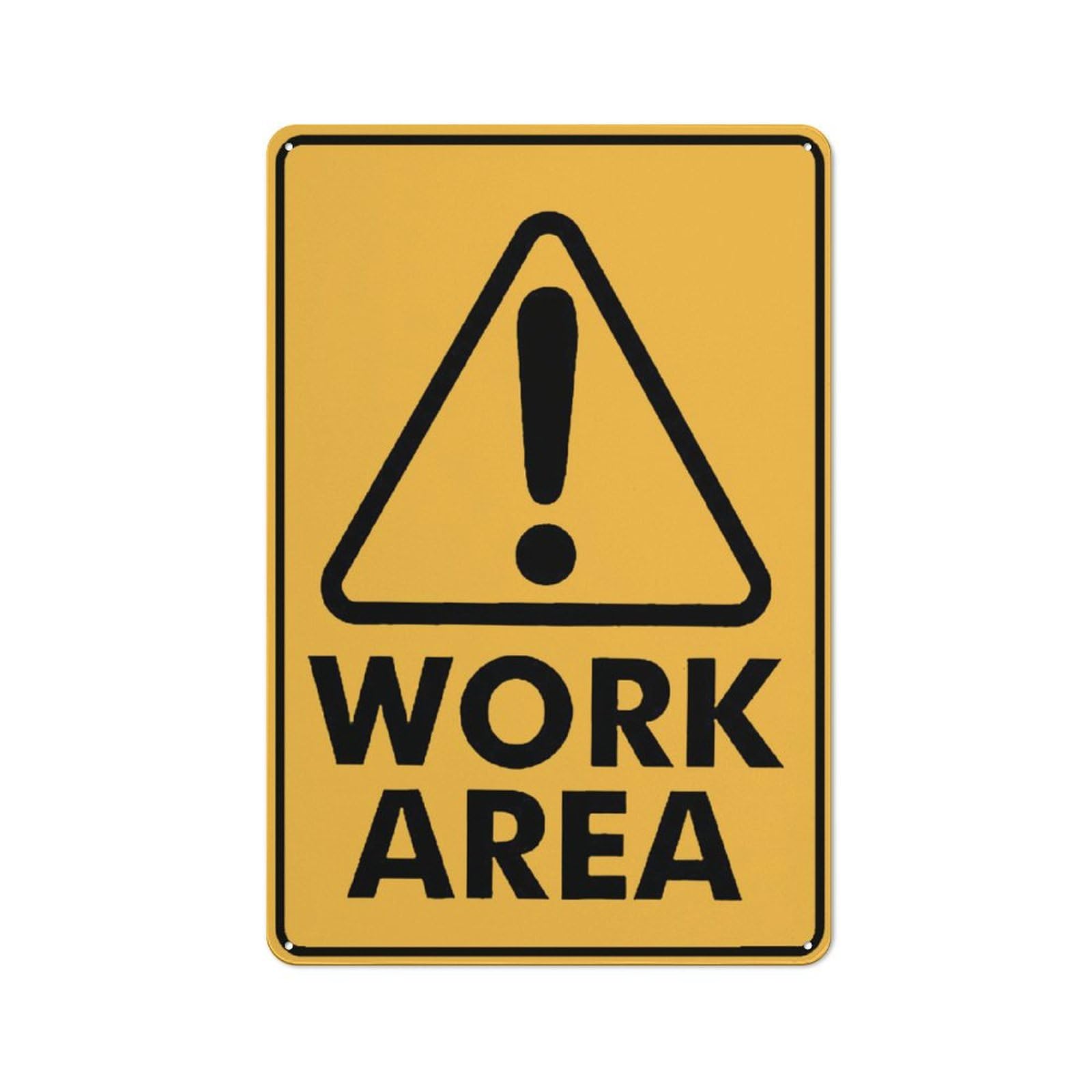 Work Area Warning Tin Sign Home Kitchen Farm Garden Garage Wall Decor 12X8Inch
