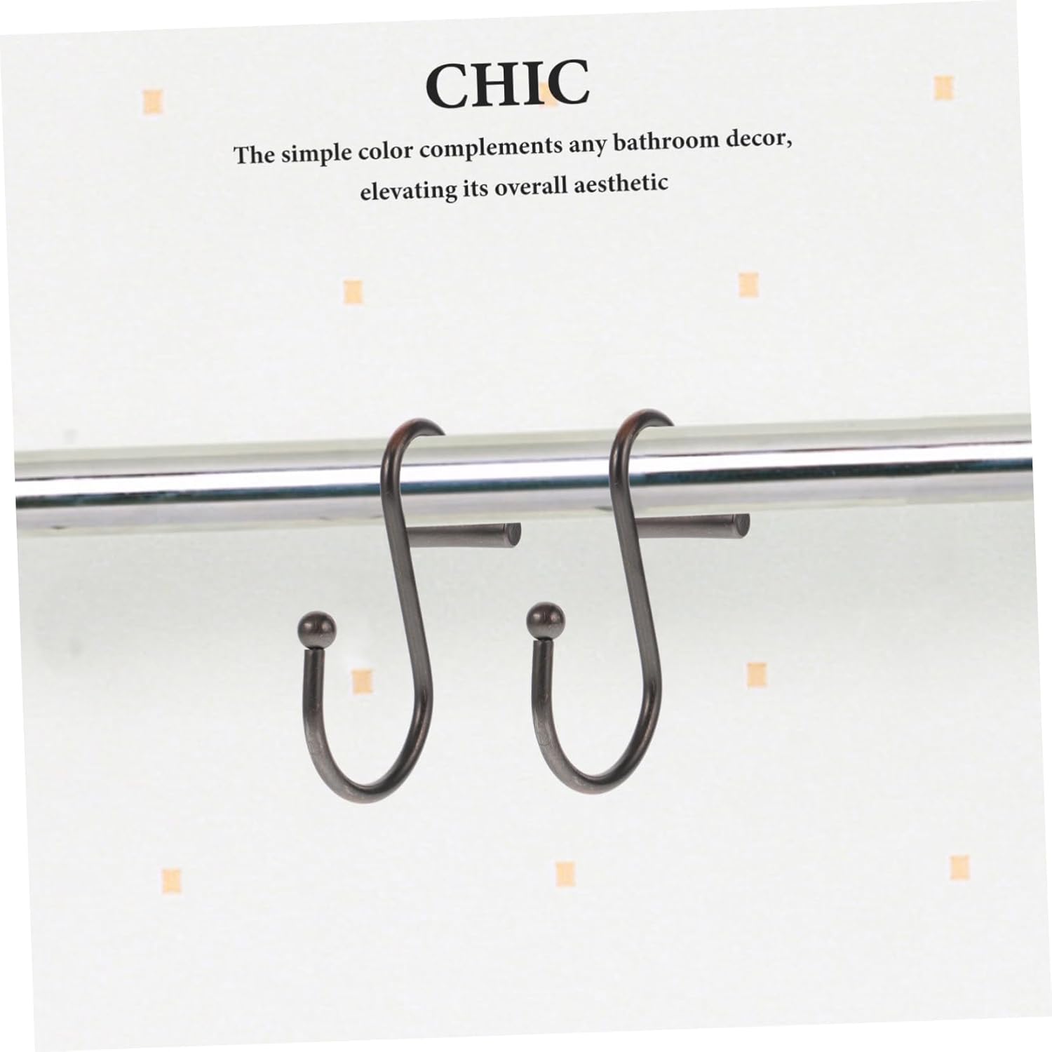 36pcs Decorative Shower Curtain Hooks Easy to Install Versatile Hangers for Bathroom Window Curtains Chic Design for Decor