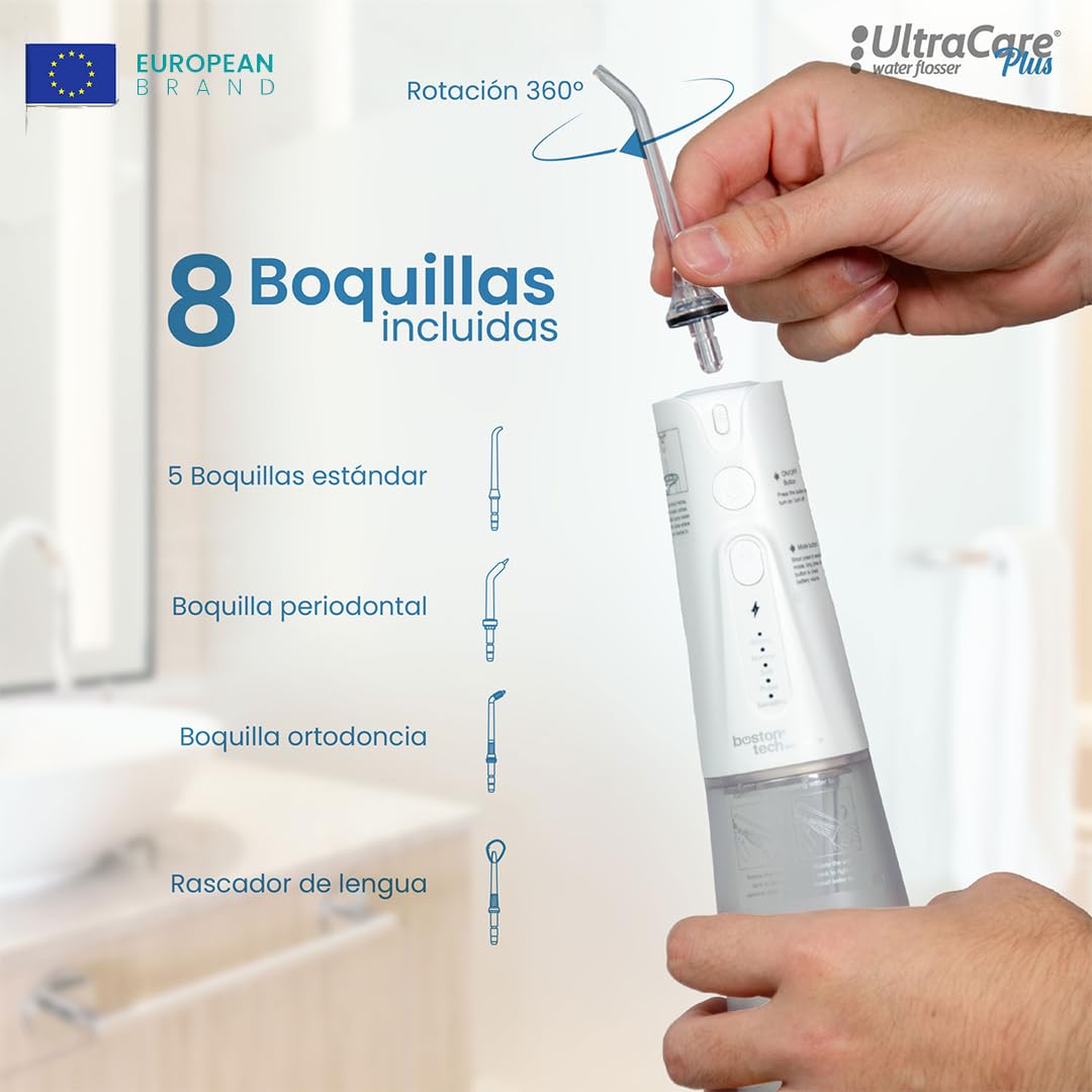 Compra Inteligente: Aquapik® 100 Irrigador dental Sobremesa + Aquapik® Plus en un Pack | Ahorra y Cuida Tu Salud Bucal en Casa y Viaje |Cubre diferentes necesidades bucales | Cuidado Premium