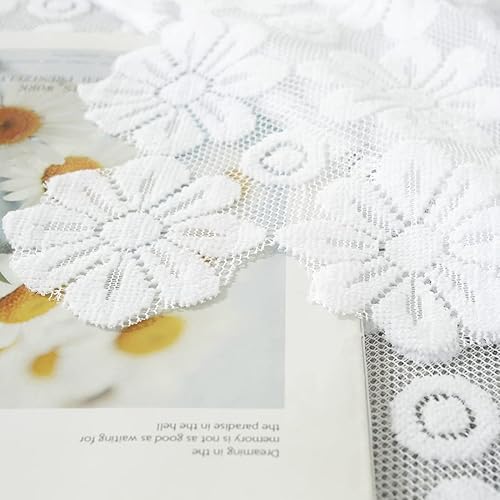 Miniatura 7 de vctops Fundas de encaje blanco para reposabrazos de respaldo, fundas para sillón bordado para perros, gatos, sofá biplaza reclinable, en forma de L