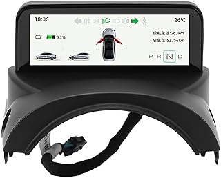 Car HUD Display, Digital HUD Gauge Head Up Display MPH KMH Speedometer, 4.6 Car LCD Display Dashboard Instrument Cluster Overspeed Alarm for Tesla Model 3 Y (AMD Ryzen)