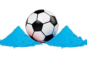 Gender Reveal Soccer Ball - 2 Pack Blue Powder Kit for Boy...