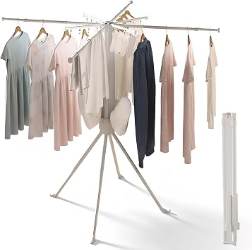 cjc Tripod Clothes Drying Rack Foldable, Collapsible Laundry Rack Indoor